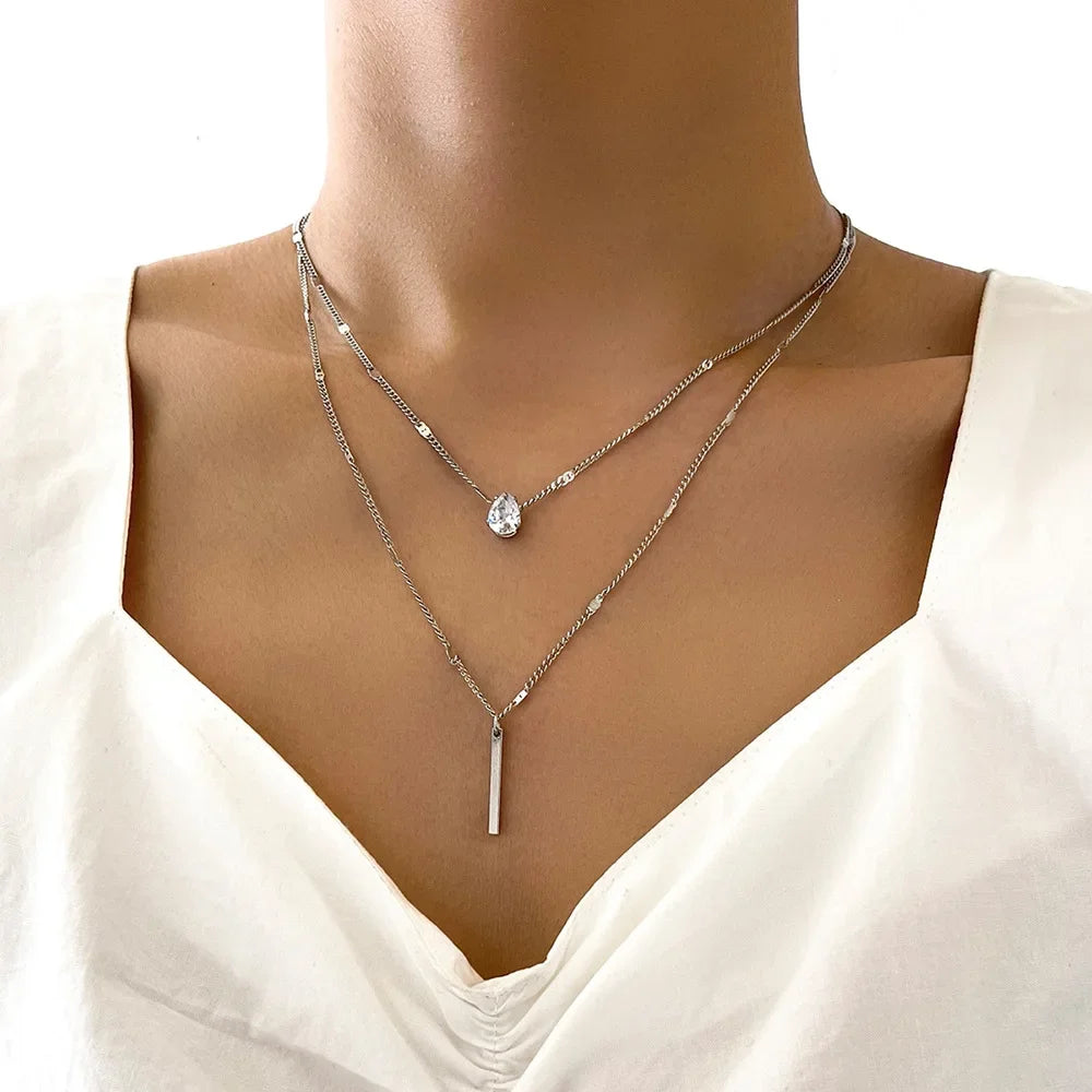 Celestial Trio Layered Necklace