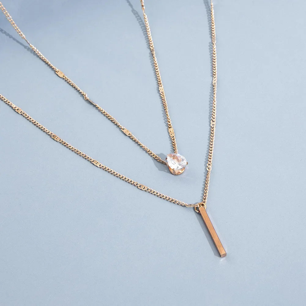 Celestial Trio Layered Necklace