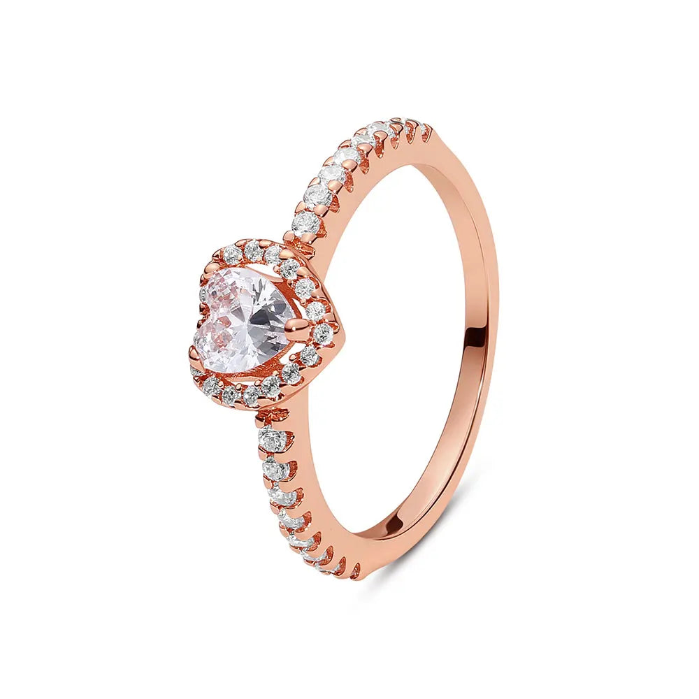Radiant Heart Halo Ring – Single Stone Edition