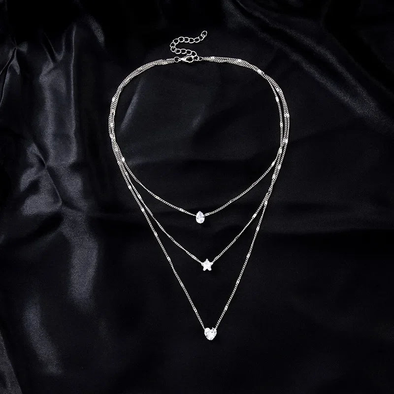 Celestial Trio Layered Necklace