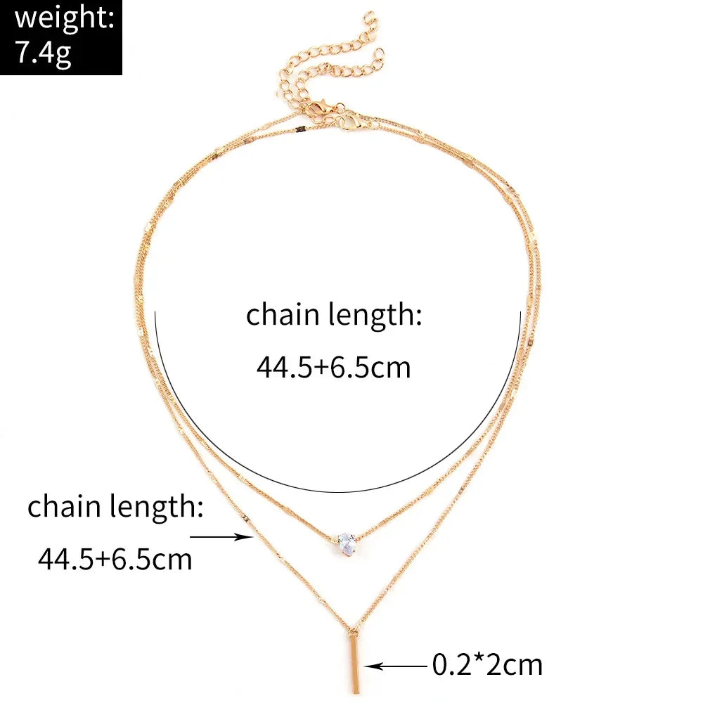 Celestial Trio Layered Necklace